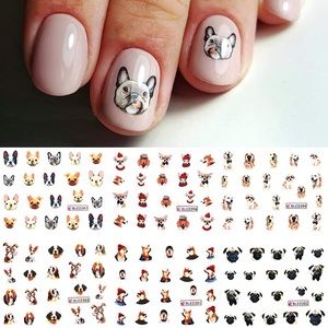 French bulldog pugs dog nail art stickers & decals